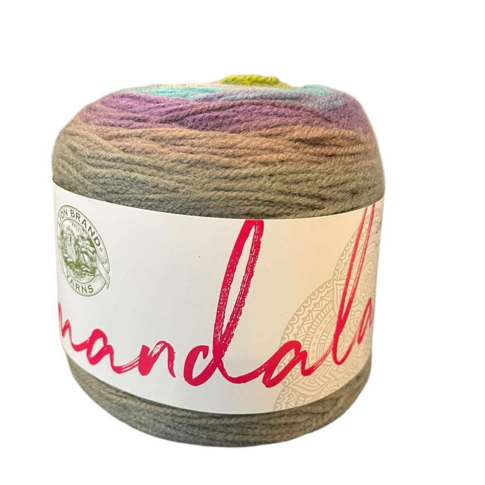 Lion Brand MANDALA Yarn 100% Acrylic 5.3 oz 590 Yards Color GHIDORAH #241 NEW